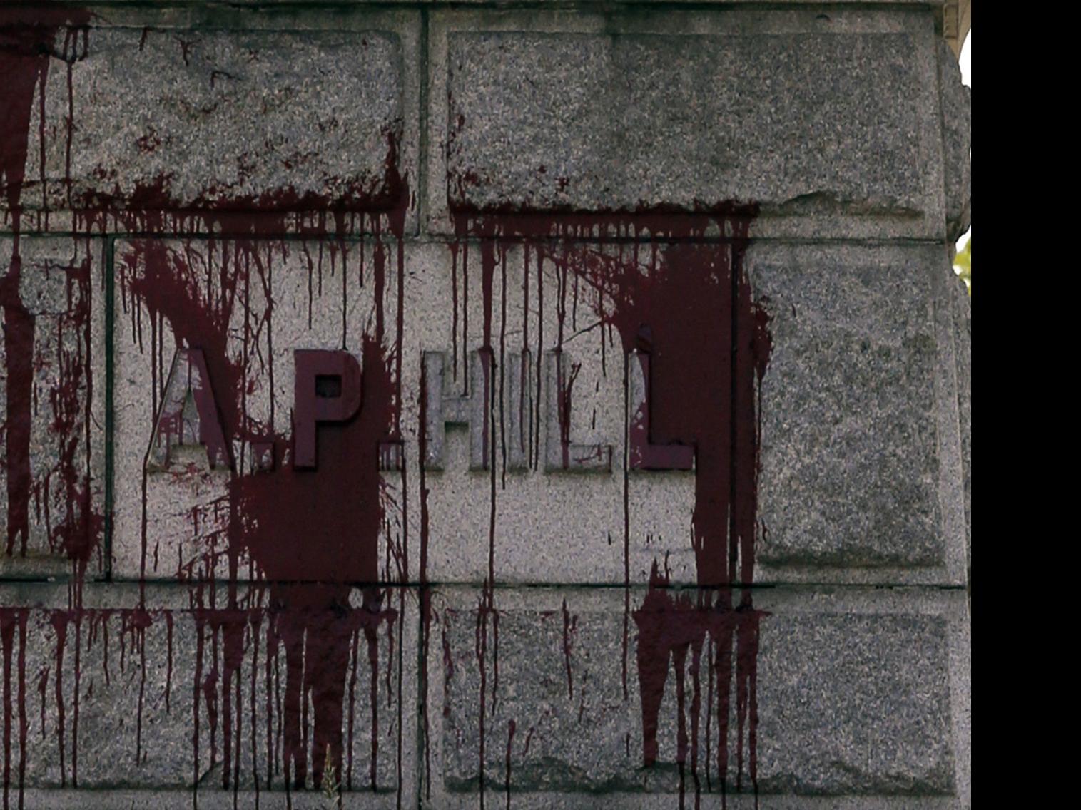 Police Say A P Hill Monument In Richmond Vandalized Crime News Richmond Com