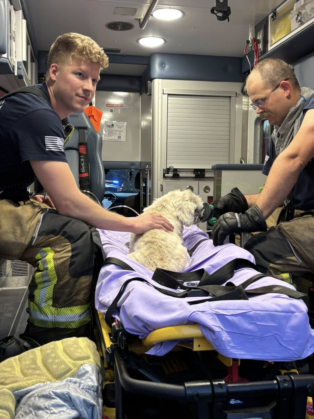 Goochland crews rescue pup from house fire