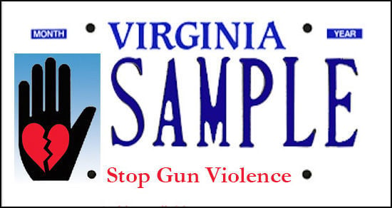 Stop Gun Violence plate