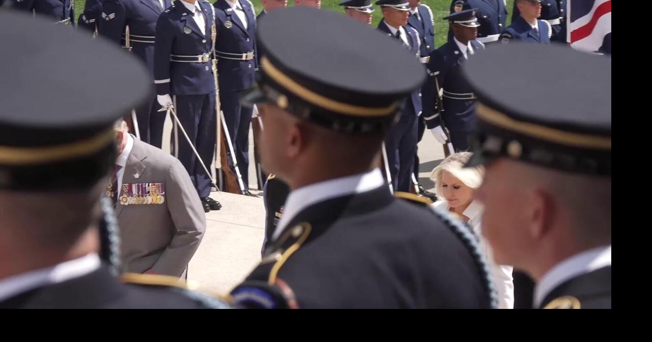 King Charles lays a wreath at Arlington National Cemetery in Virginia