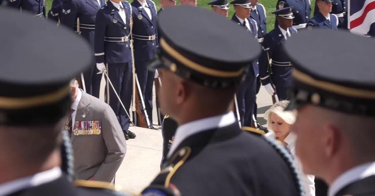 King Charles lays a wreath at Arlington National Cemetery in Virginia