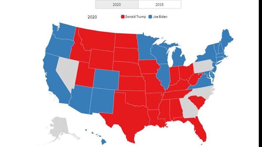 AP INTERACTIVES Electoral vote map and House, Senate seat trackers
