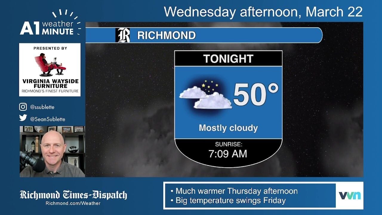 Wednesday afternoon weather video: Warm on Thursday after morning clouds