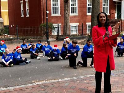 2024 Christmas Mother Attends Winter Wander Event