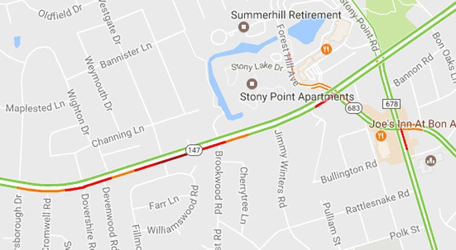 Crash caused backups on Huguenot Road in Bon Air during morning rushhour