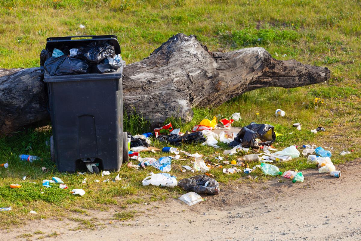 Trash in the park