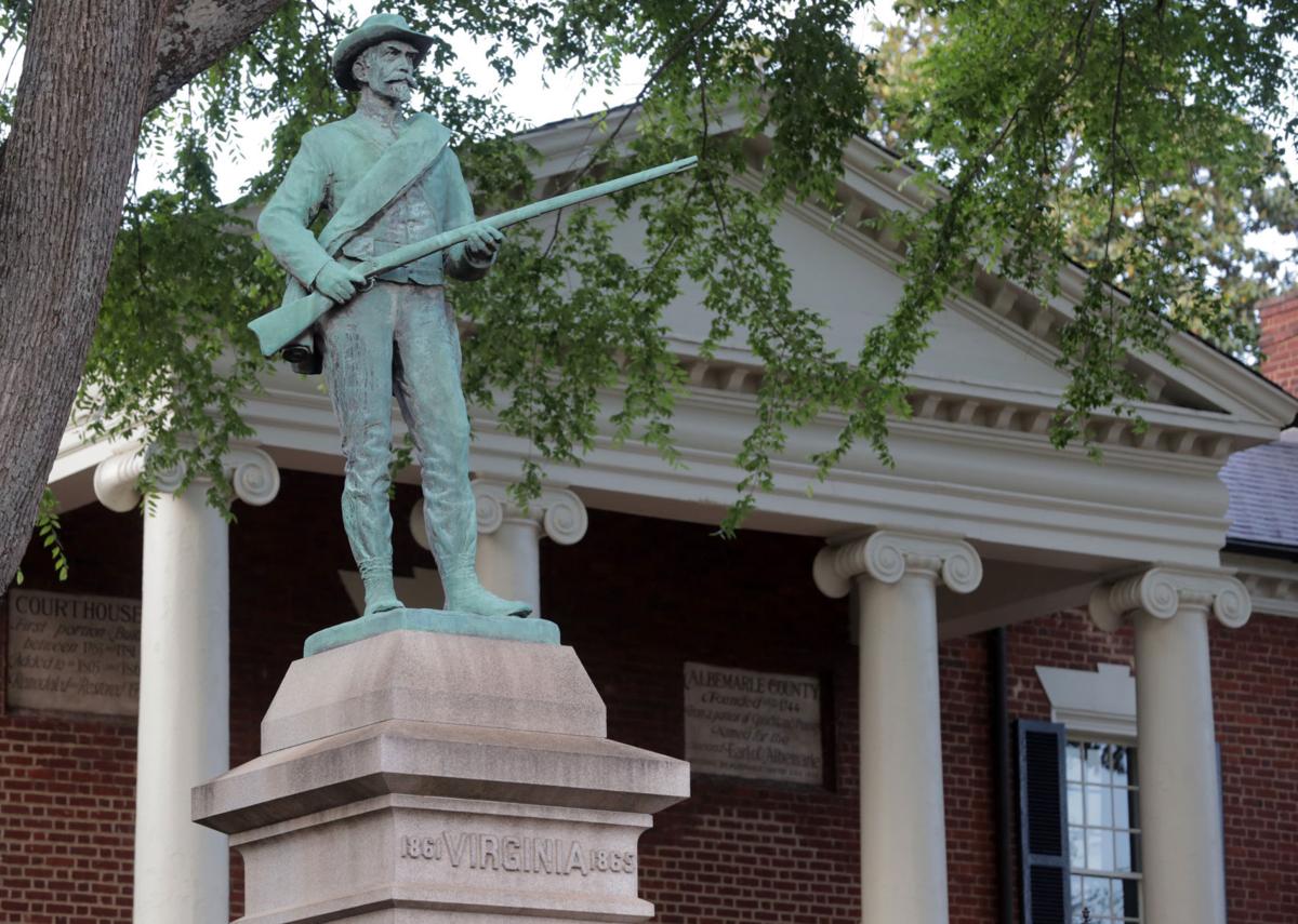 Amid statue debate, Albemarle courthouse's Confederate soldier stands