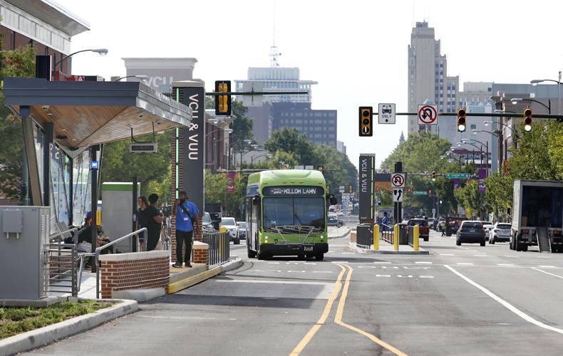 Local, state leaders celebrate launch of GRTC Pulse bus rapid transit line