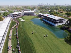 Rendering of the 18th green at Memorial Park after the Tom Doak redesign for 2027.