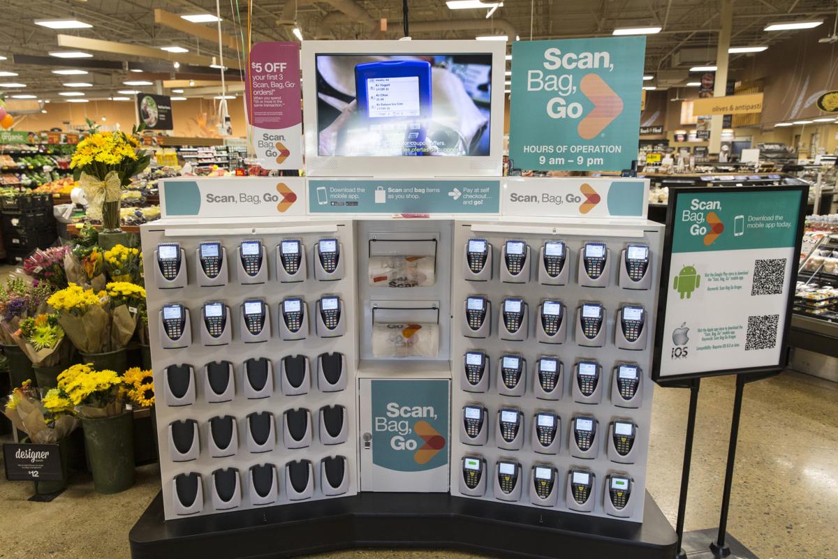 Avoiding the grocery checkout line Kroger debuts self Scan, Bag, Go