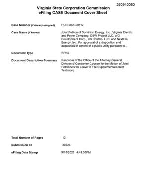 Attorney General Jay Jones filing on NextEra-Dominion deal