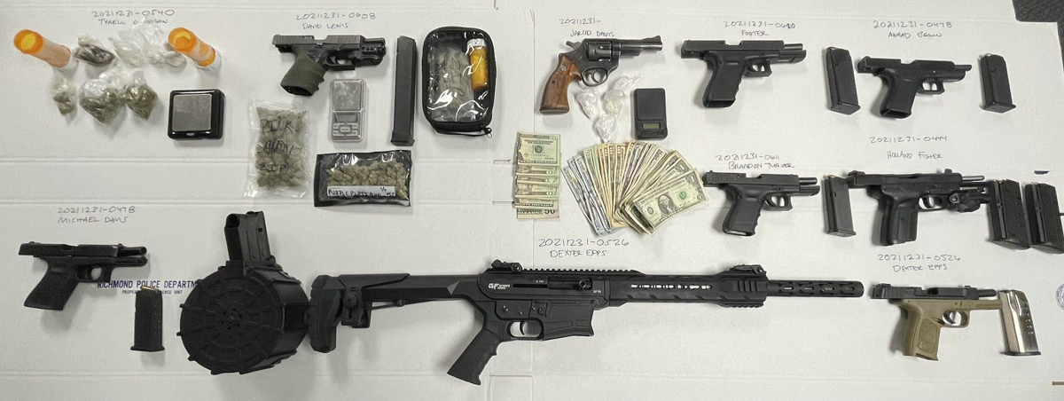 Guns, drugs and cash seized during RPD's NYE operation