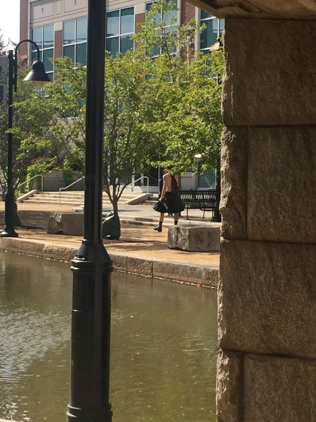 Suspect in kilt photo