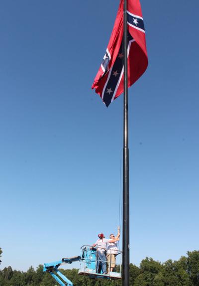 Virginia Flaggers In Danville Raise One Of Largest Confederate