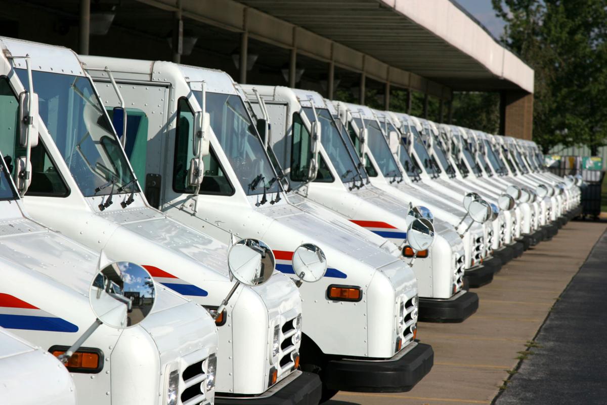 Postal delivery trucks