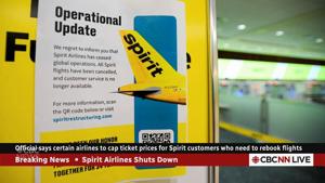 Bankrupt discount carrier Spirit Airlines shuts down, blames fuel cost from Iran war
