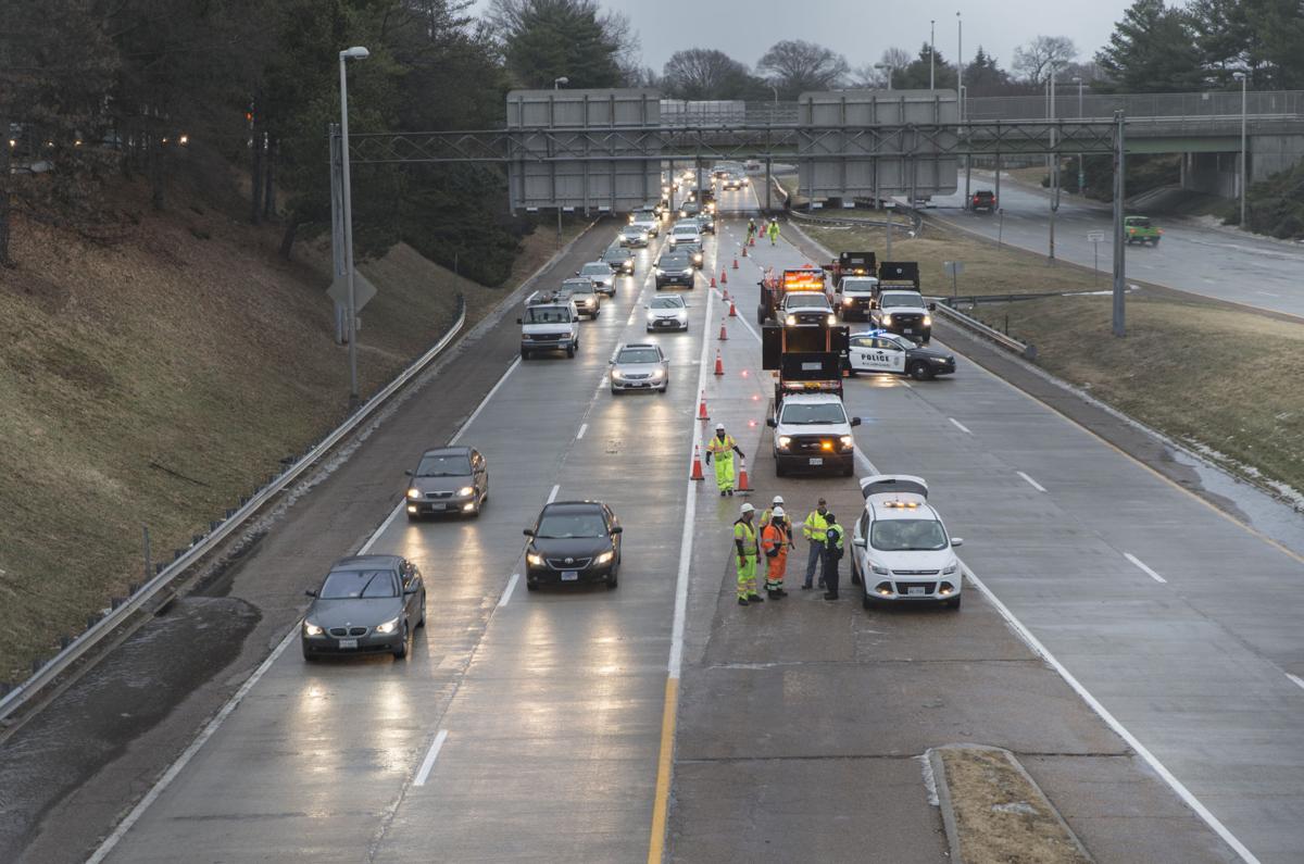 PHOTOS: Water main break gushes water onto Interstate 95 in Richmond