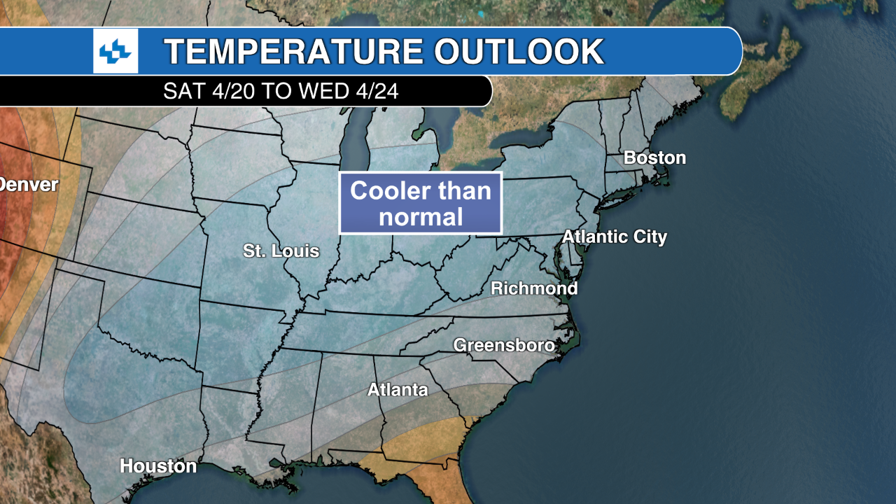 Cooler the rest of the week, even more so next week