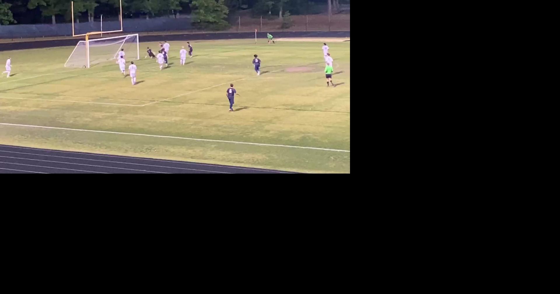 Double save by Mills Godwin boys soccer keeper Isaac Gregory in Eagles 6-0 defeat to Midlothian