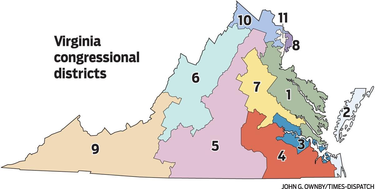 Map Of Virginia Congressional Districts 2024 Joell Madalyn