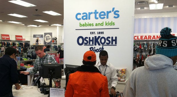 Carters / Oshkosh Bgosh Sign Close Up Editorial Photography