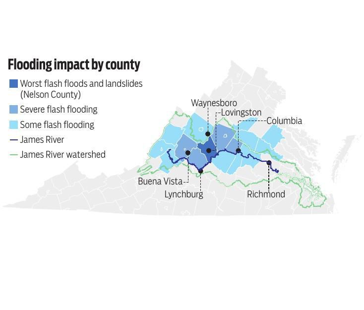 Hurricane Camille state impact map