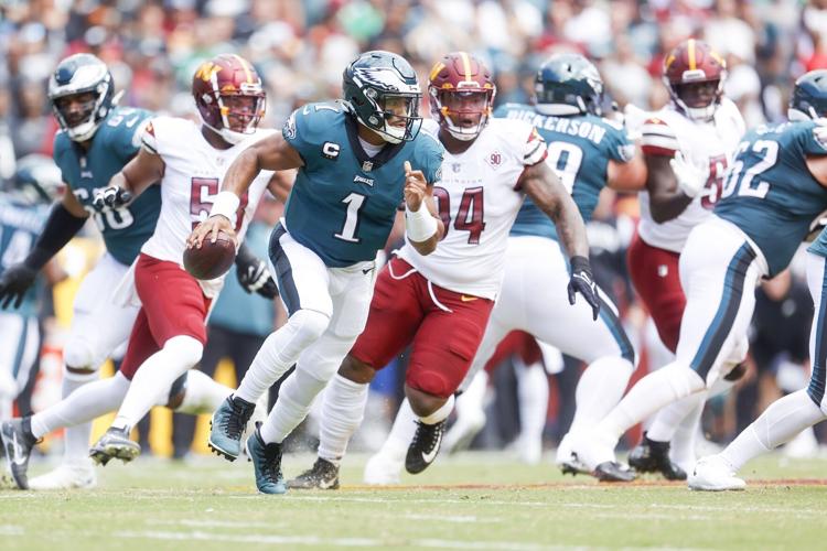 Philadelphia Eagles defense pummels Carson Wentz with 9 sacks in rout of  Commanders