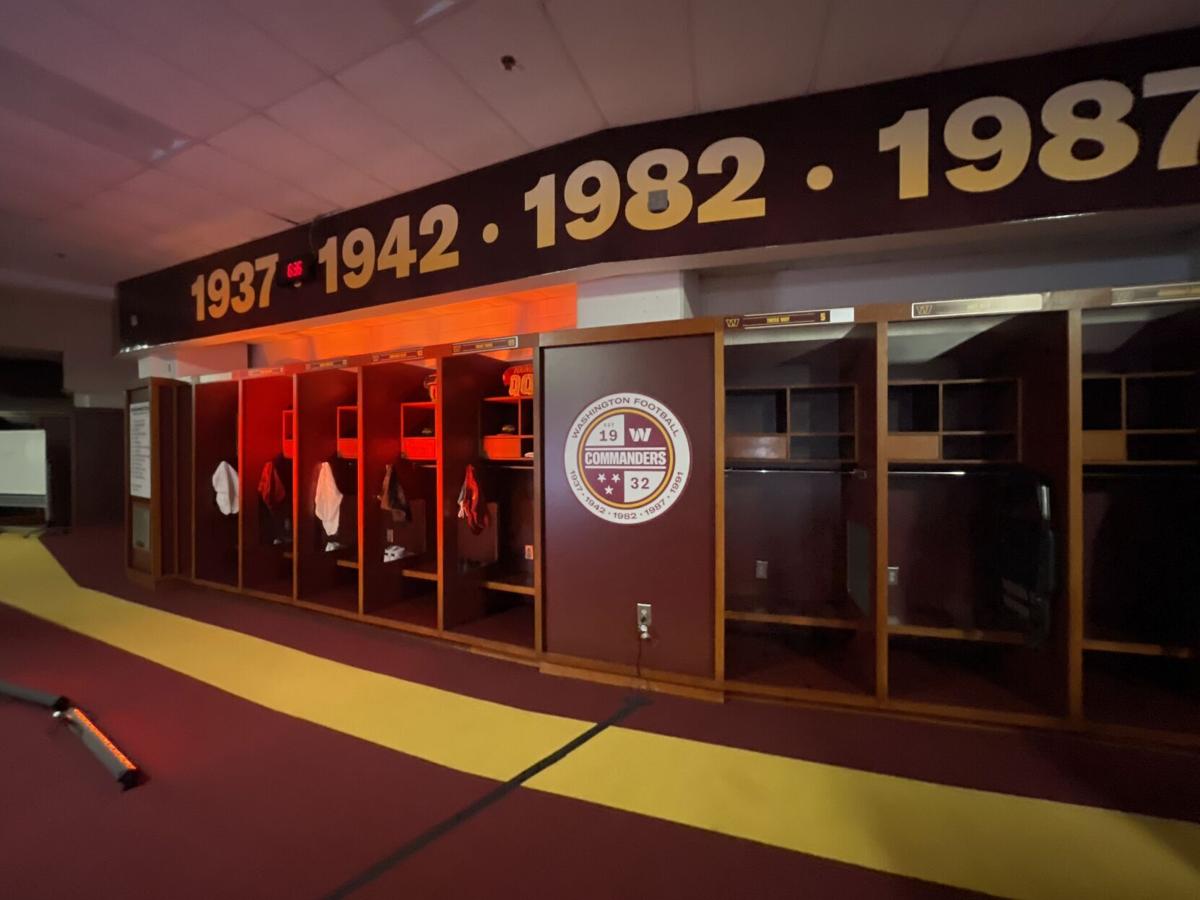 Washington Commanders signs spotted at FedEx Field day before unveiling