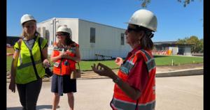 Lisa Sims speaks about the riverfront plan