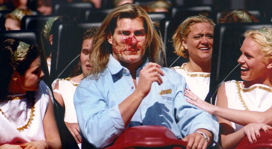 Fabio hit by a goose at Busch Gardens 24 years ago today