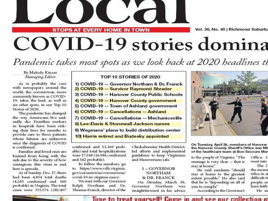 Covid 19 Stories Dominate Top 10 0 Pandemic Takes Most Spots As We Look Back At Headlines That Close A Different Year News Richmond Com