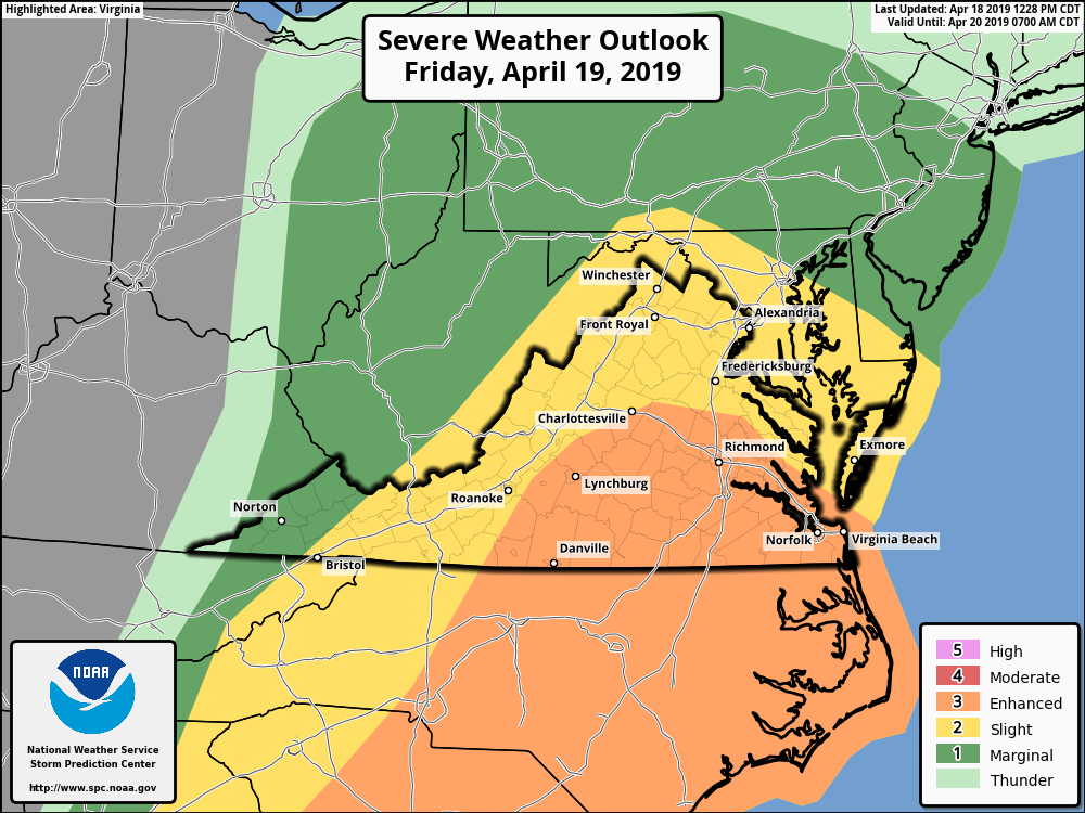 Watch out for severe storms and heavy rain across Va. on Friday and