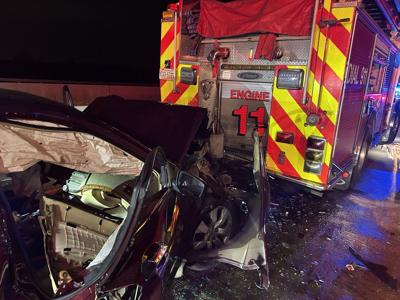 Goochland fire engine hit while responding to crash