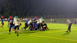 Myles Brooks scores from 1-yard out against Glen Allen in the first quarter