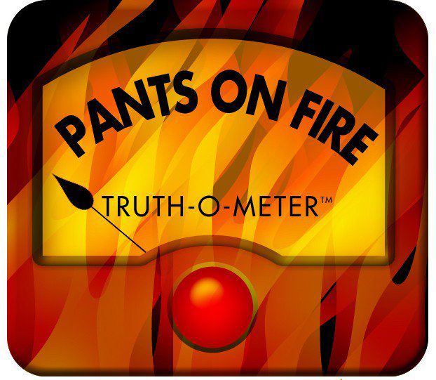 Politifact pants on fire logo