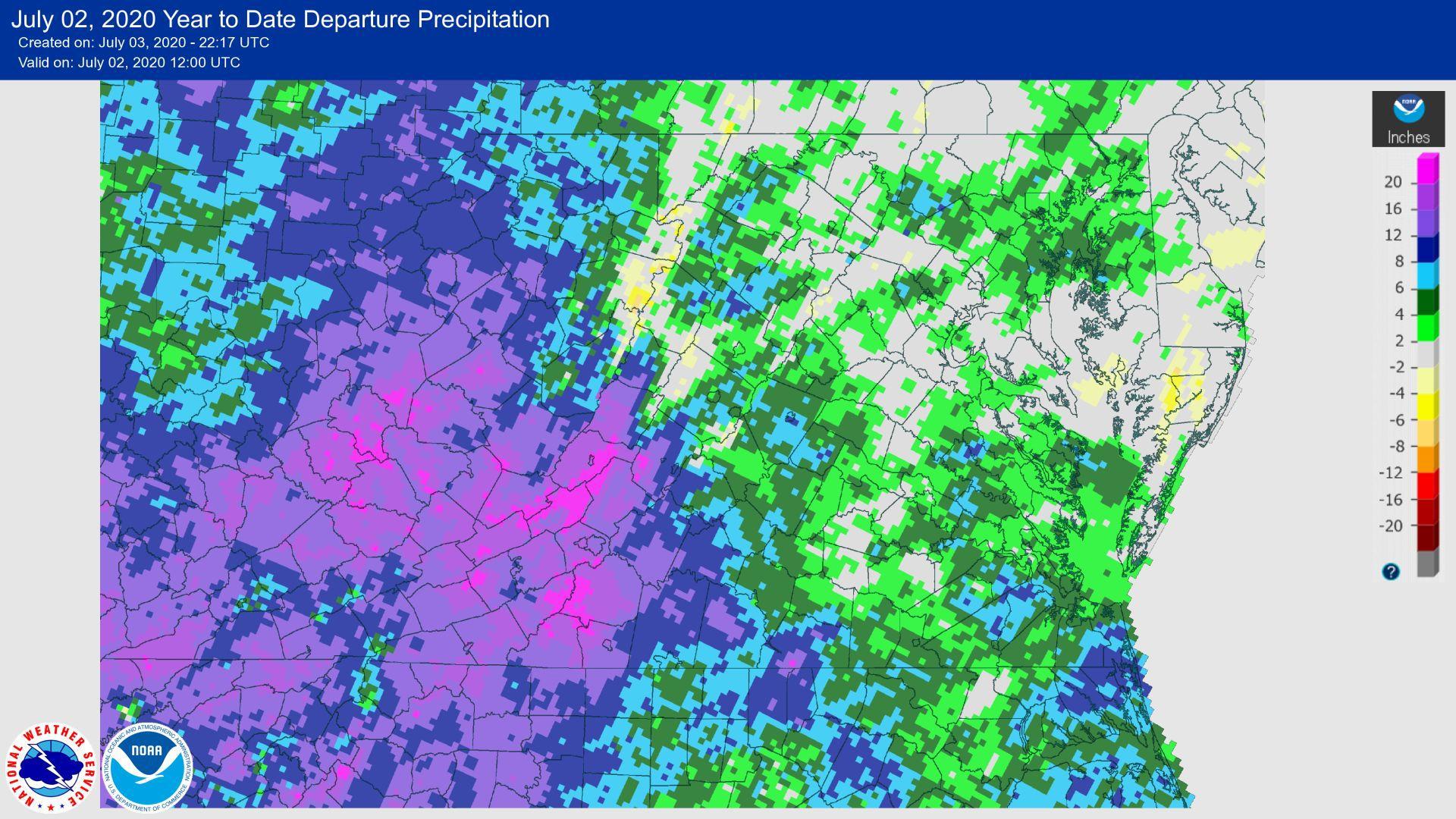 With 2020 halfway through, a weird mix of weather stands out in Virginia