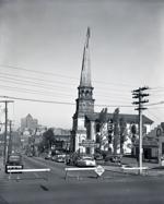 The damaged steeple, 1954