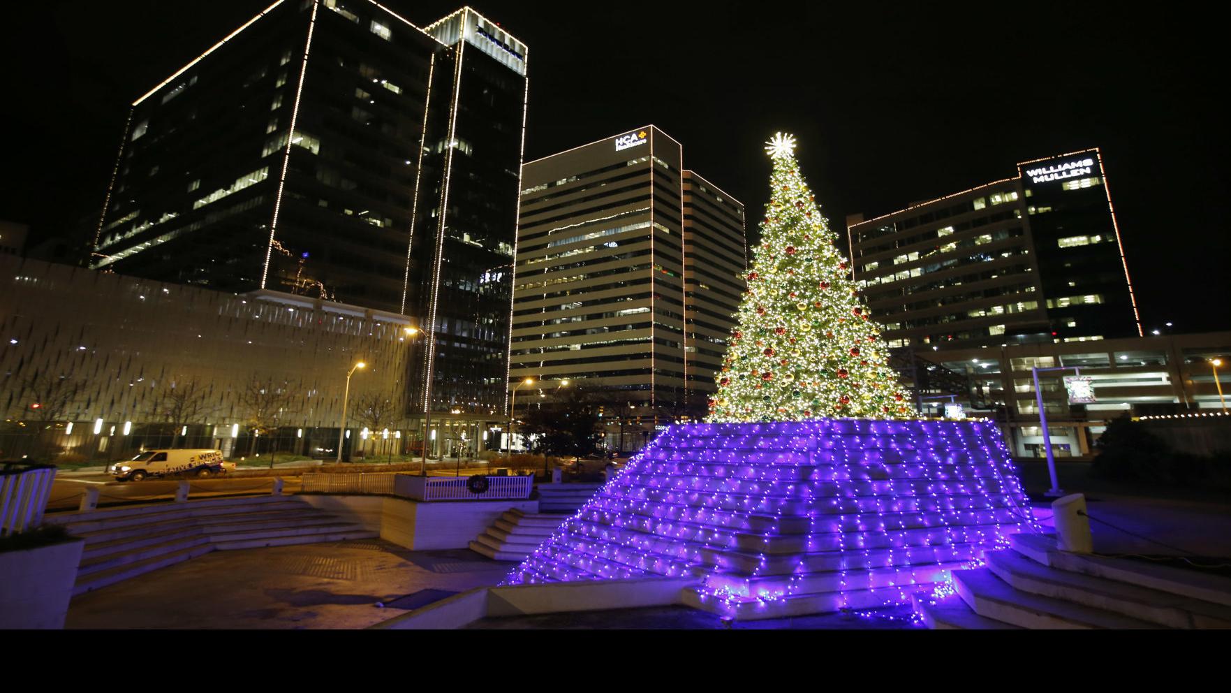Christmas Lights Downtown Richmond 2021