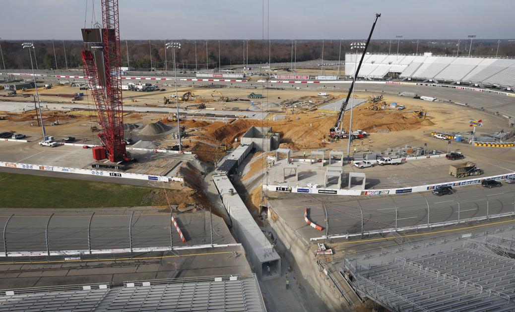 Richmond Raceway removes a portion of its racetrack to widen pedestrian tunnel