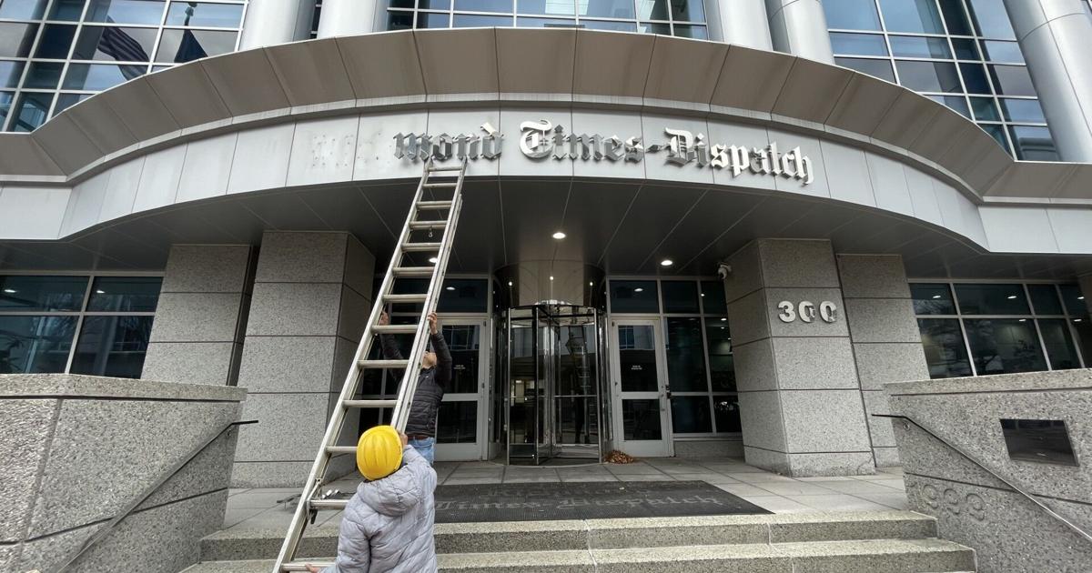 Name einer Zeitung in der Innenstadt von Richmond entfernt