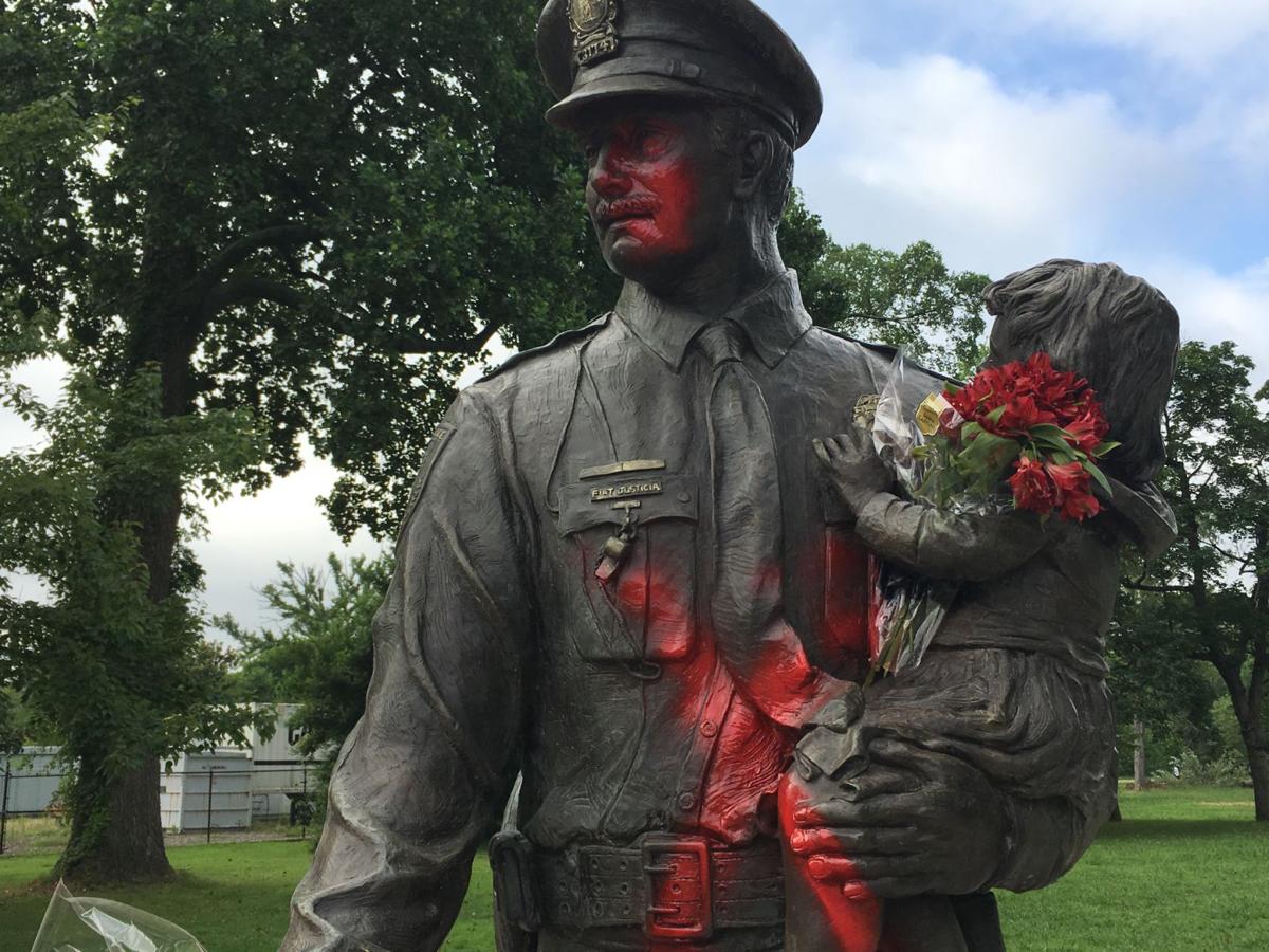 Richmond Police Memorial statue vandalized in Byrd Park Richmond
