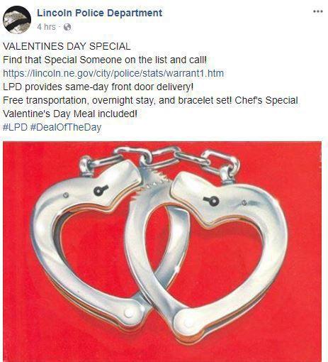 Nebraska police department uses Valentine's Day to help ...