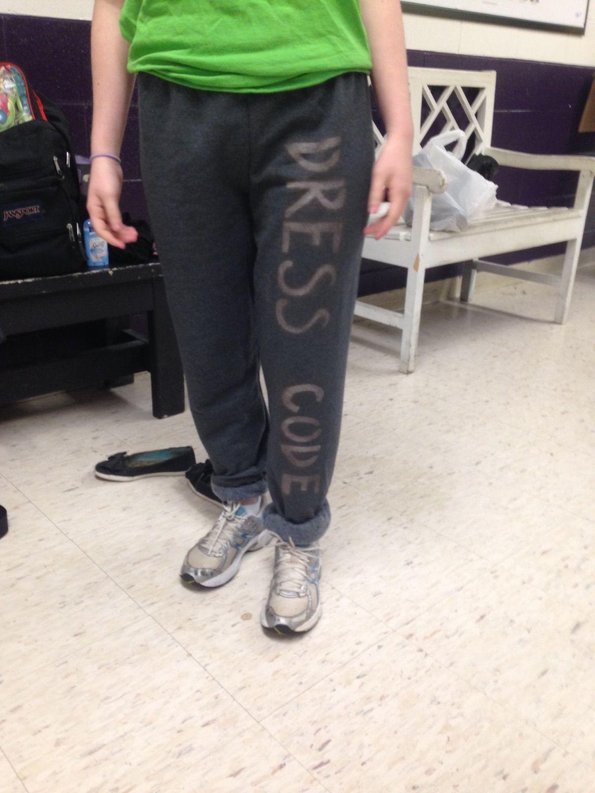 James River High Senior Protests Dress Code Sweat Clothing