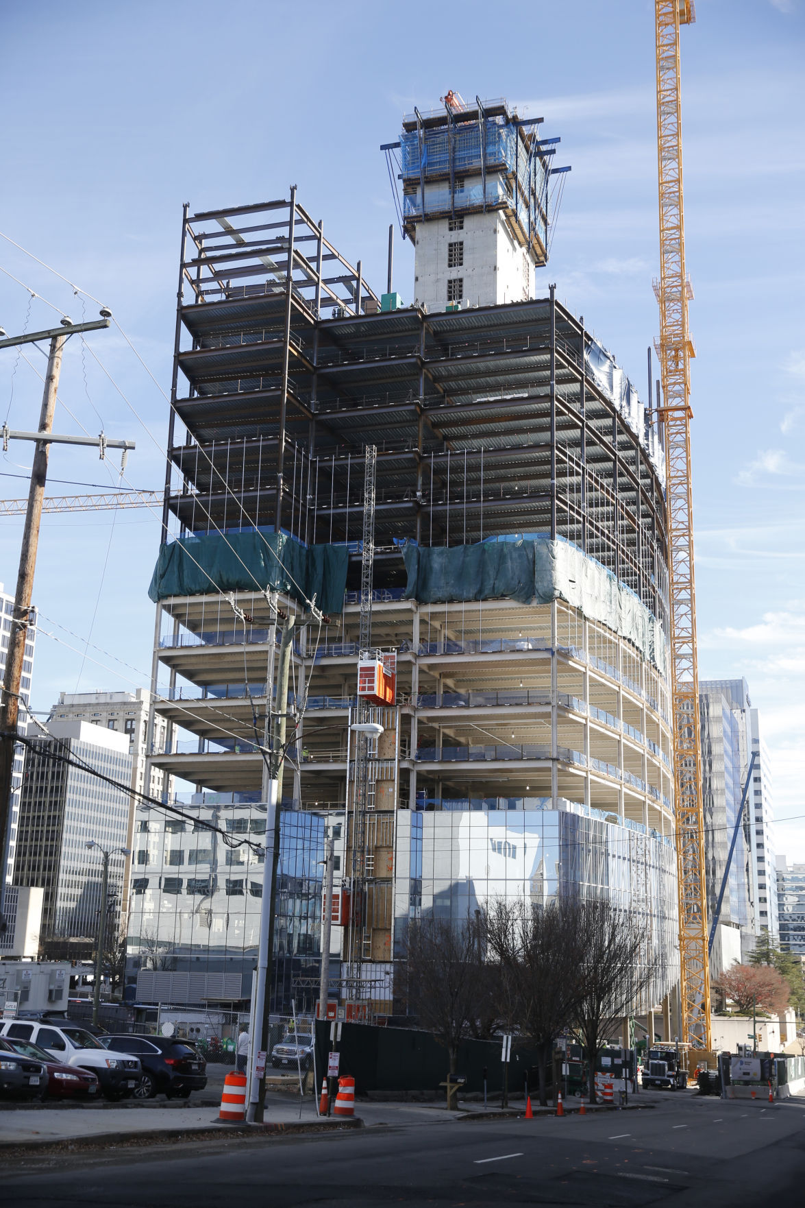 Topping out should take place early next year for the 20story Dominion
