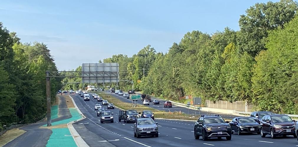 Third lane open on Route 123 northbound from Chapel Road to Fairfax County Parkway