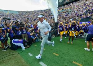 Tigers Head Coach Lane Kiffin, LSU Tigers take on the LA Tech Bulldogs.  September 12, 2026; Baton Rouge, Louisiana, USA;  at