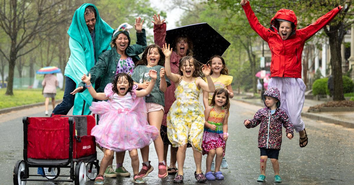 Parade Getting Rained On Rain can't dampen Easter on Parade