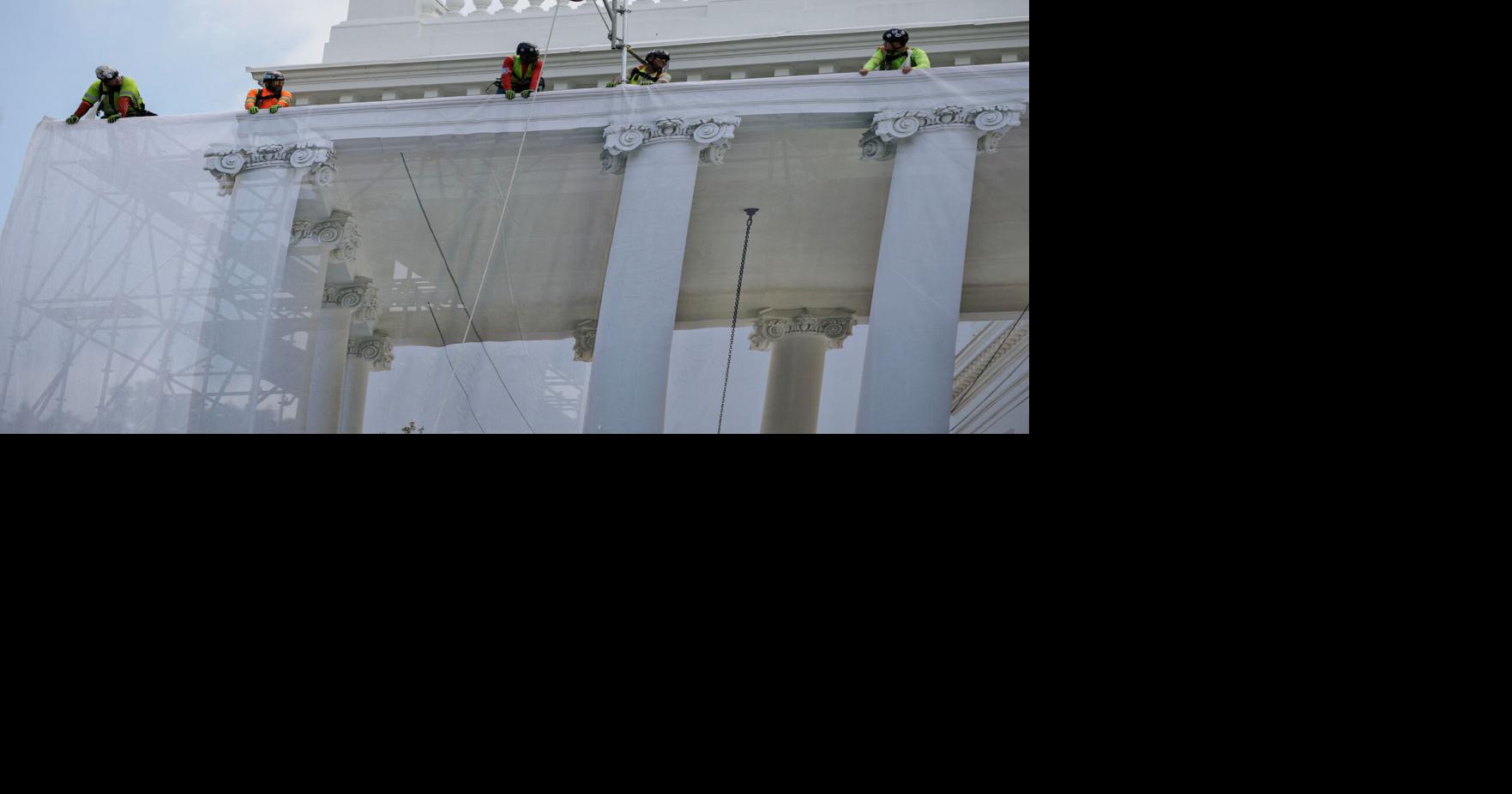 Trump White House makeover extends to entrance columns Jul 10, 2026