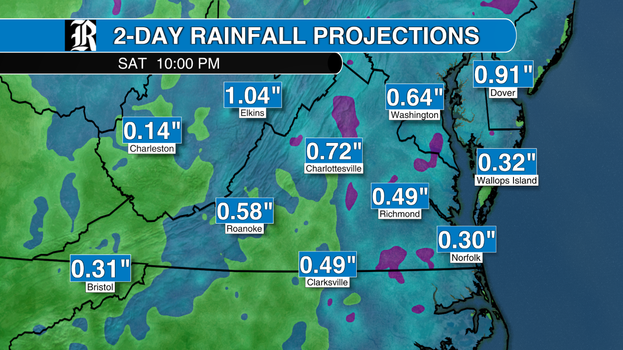 Sublette: More rain ahead Friday, weekend for Richmond VA