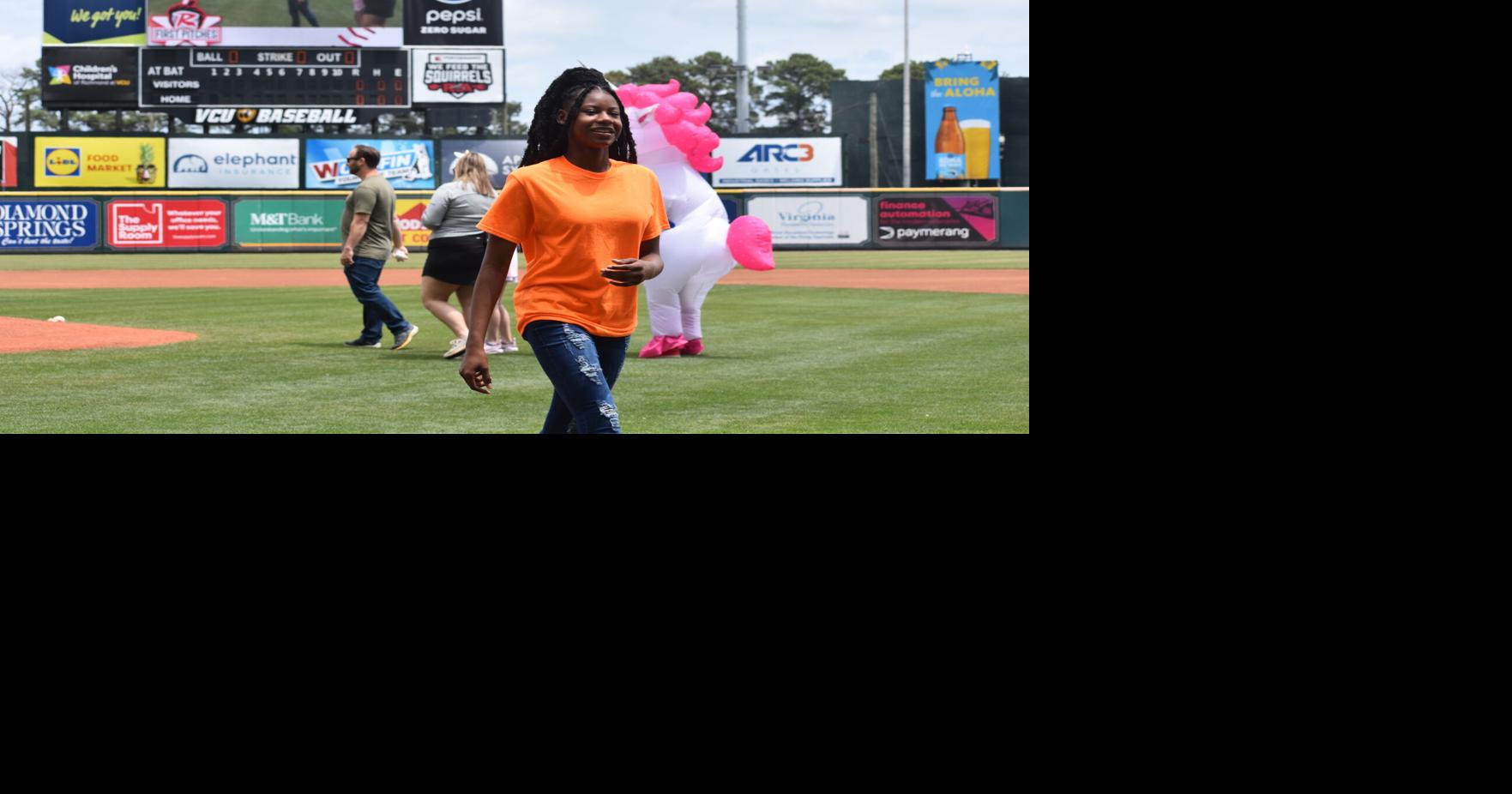 First pitch honors girl killed by stray bullet